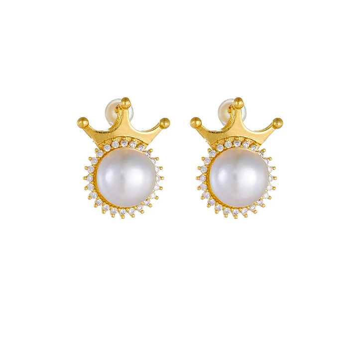 Aretes Crown Pearl