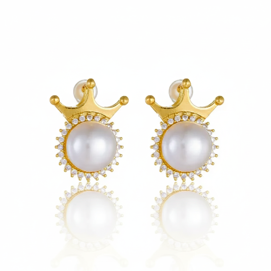 Aretes Crown Pearl