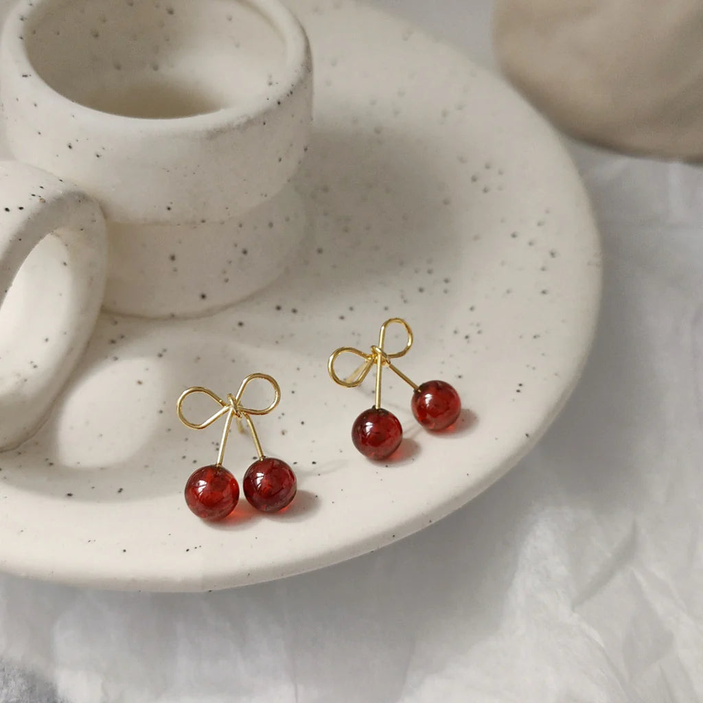 Aretes Cereza