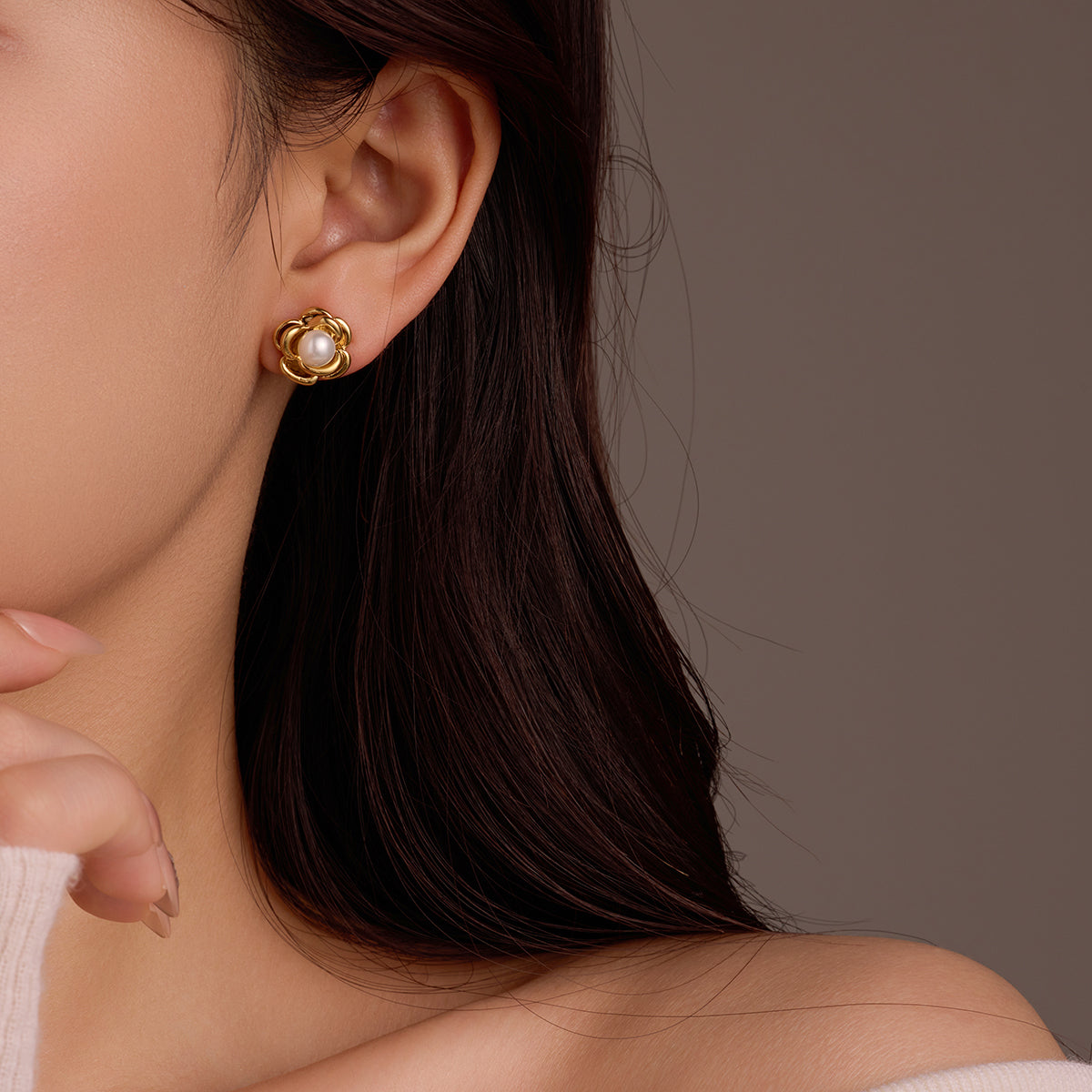 Aretes Rosé Doré