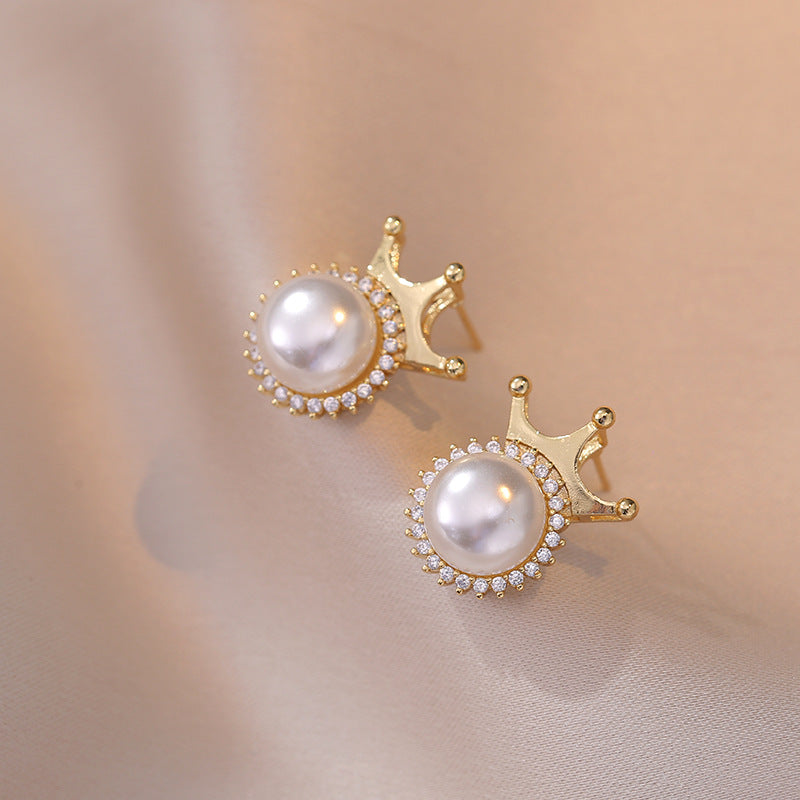 Aretes Crown Pearl