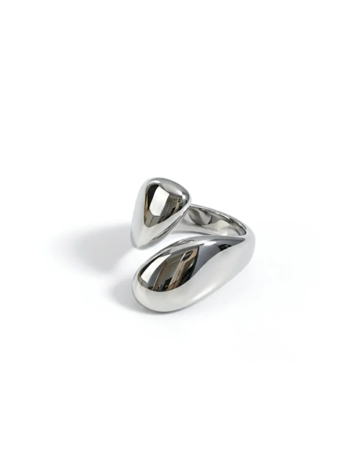 Anillo Geométrico Enchape 16K