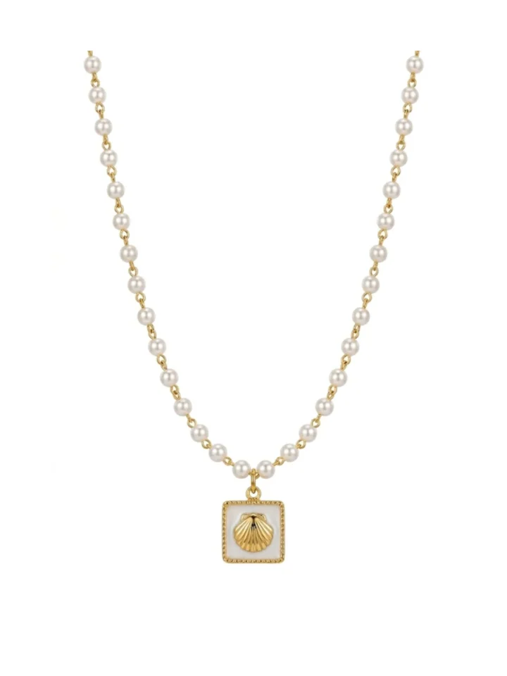 Collar Elara Perla Enchape 18K