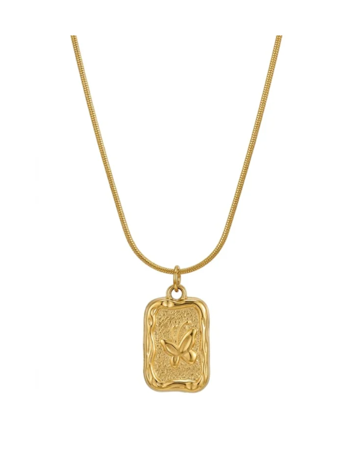 Collar Vela Butterfly Enchape 18K