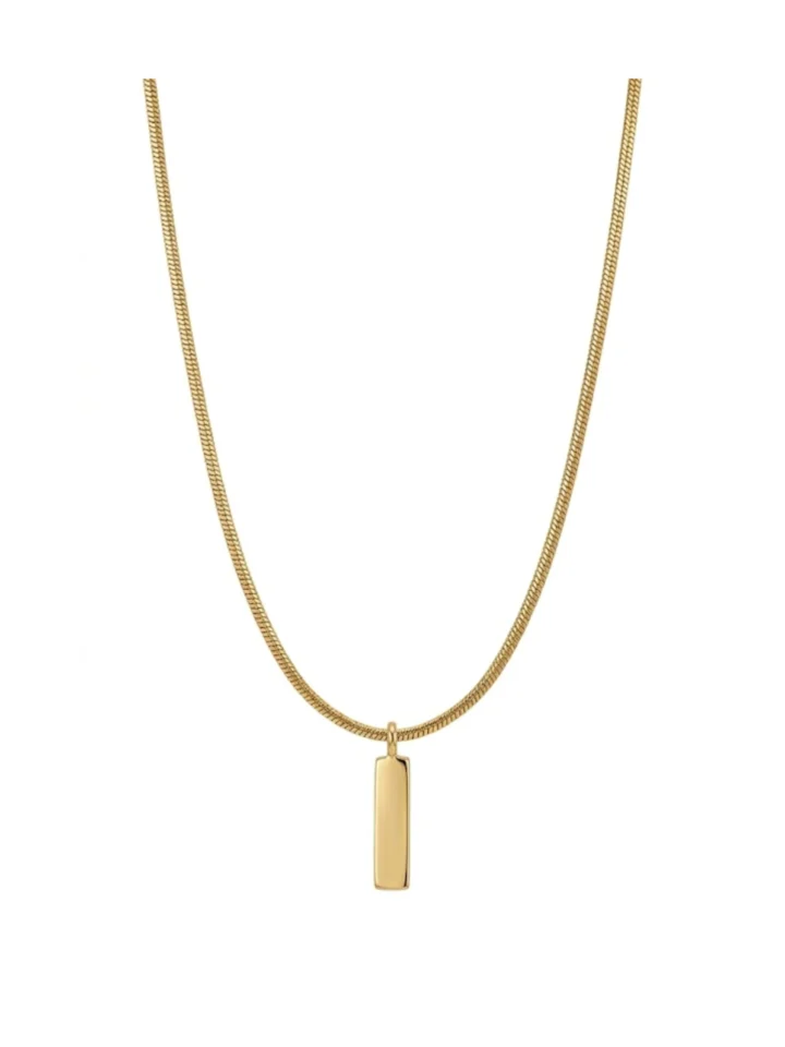 Collar Barra Enchape 18K