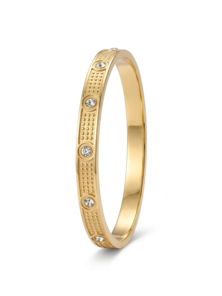 Brazalete Circón Enchape 18K