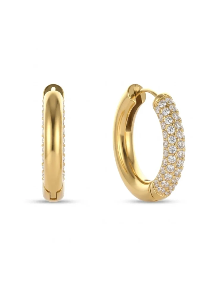 Aretes Zia Zircon Enchape 18K