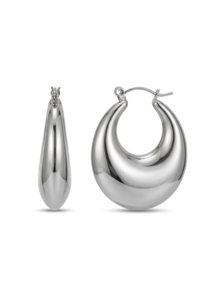 Aretes Luna Enchape 18K