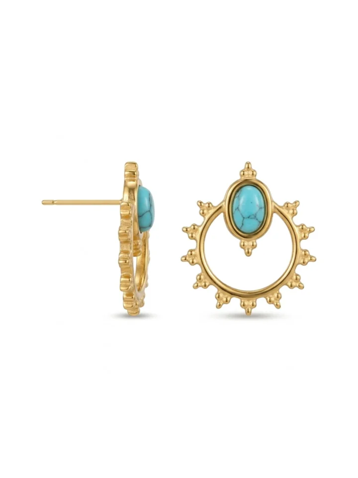 Aretes Solaris Enchape 14K