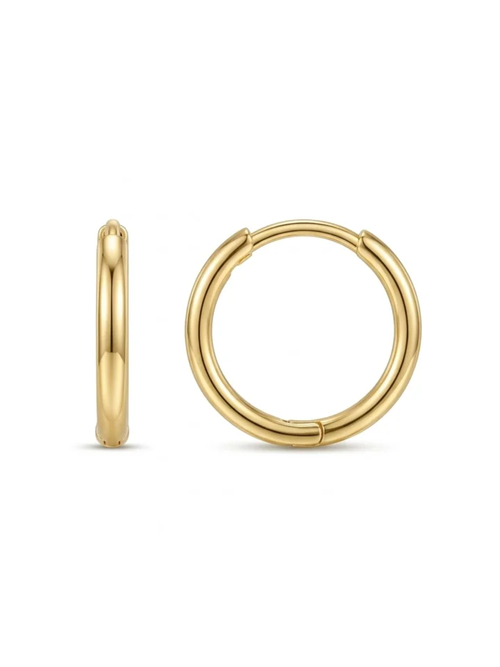 Aretes P925 Aro Enchape 18K