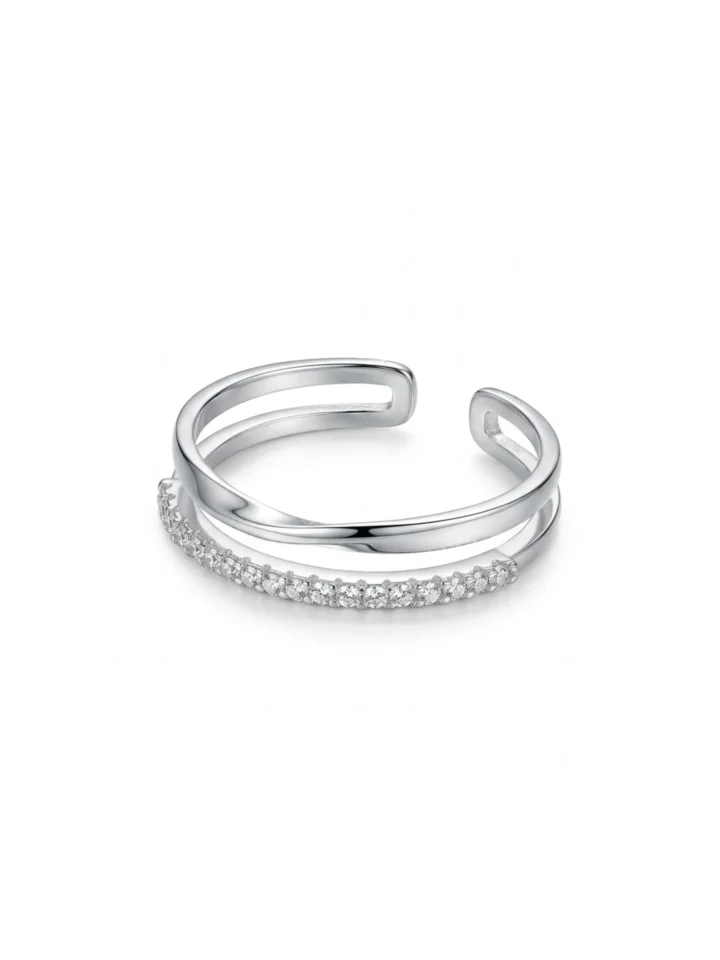 Anillo Linea Zirconio Plata P925