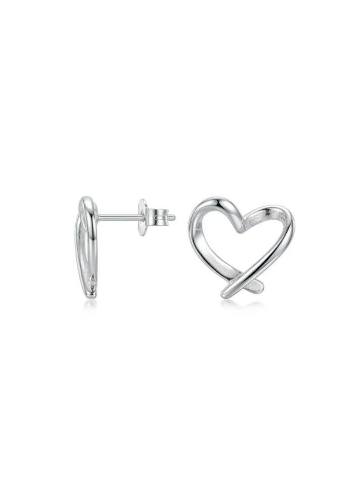 Aretes Corazón Plata P925
