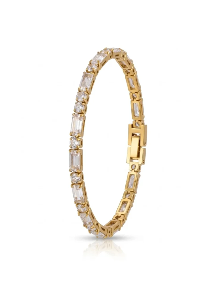 Pulsera Tennis Zirconia Enchape 18K