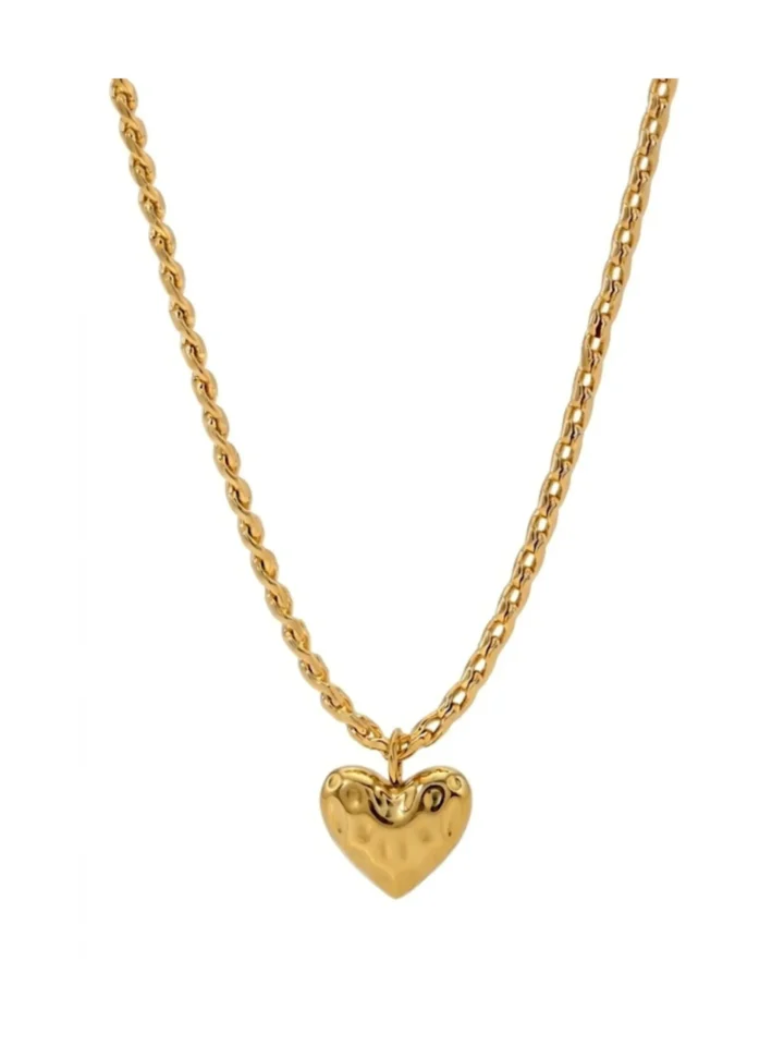Collar Corazón Enchape 18K