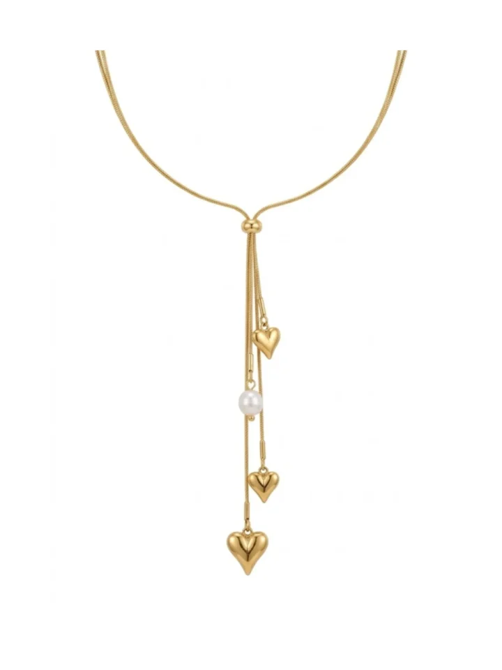 Collar Corazón Enchape 18K