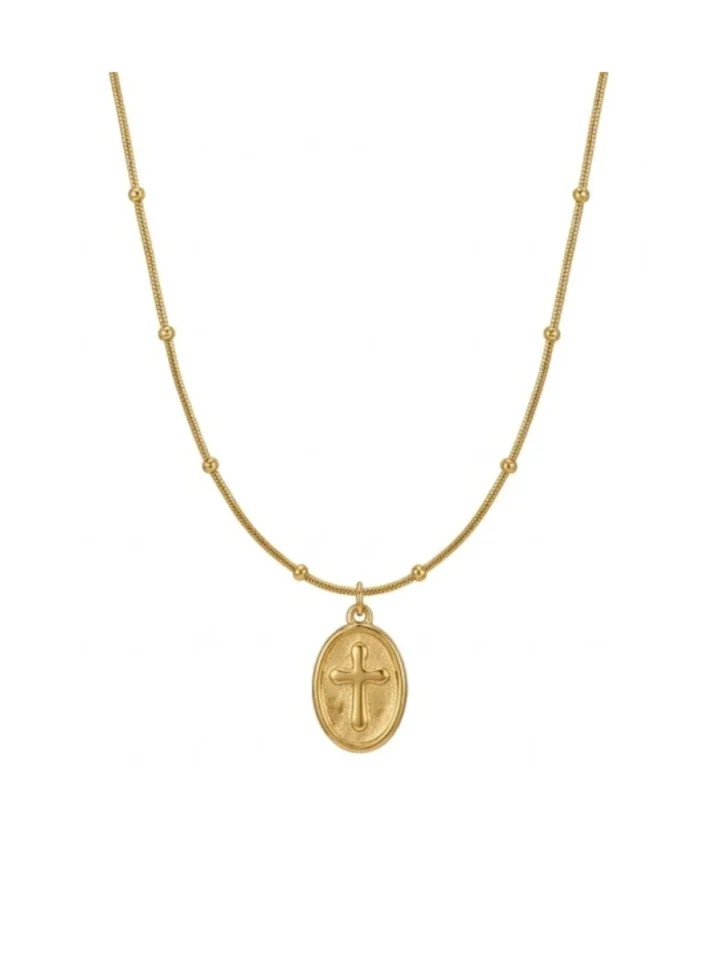 Collar Cruz enchape 18K