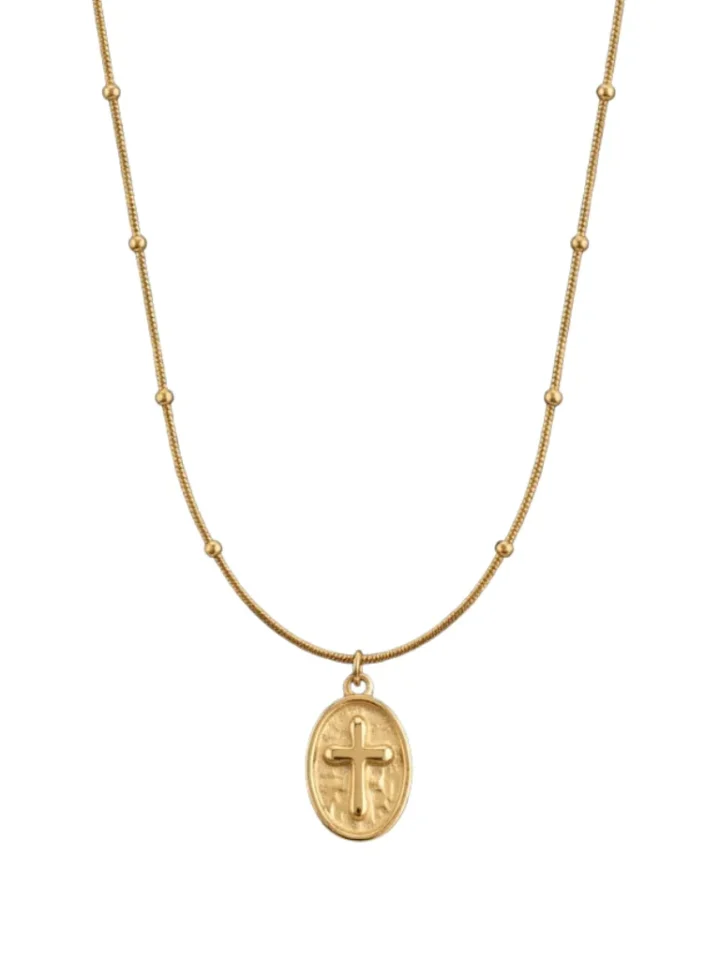 Collar Cruz enchape 18K